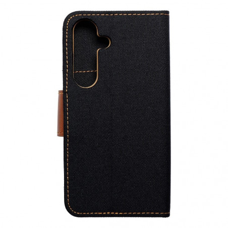 Samsung Galaxy S24 Portefeuilles Canvas Book Noir