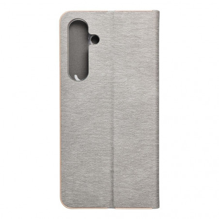Samsung Galaxy S24 PLUS Portefeuilles LUNA Book Gold Élégant  Argenté