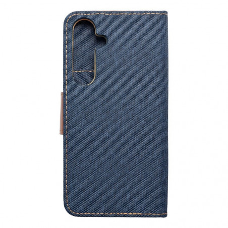 Samsung Galaxy S24 PLUS Portefeuilles Canvas Book Bleu marine