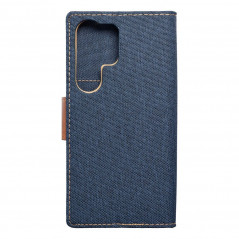 Samsung Galaxy S24 ULTRA Portefeuilles Canvas Book Bleu marine