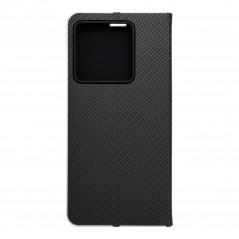 XIAOMI 13T Portefeuilles LUNA Book Carbon Fibre de carbone, Élégant  Noir