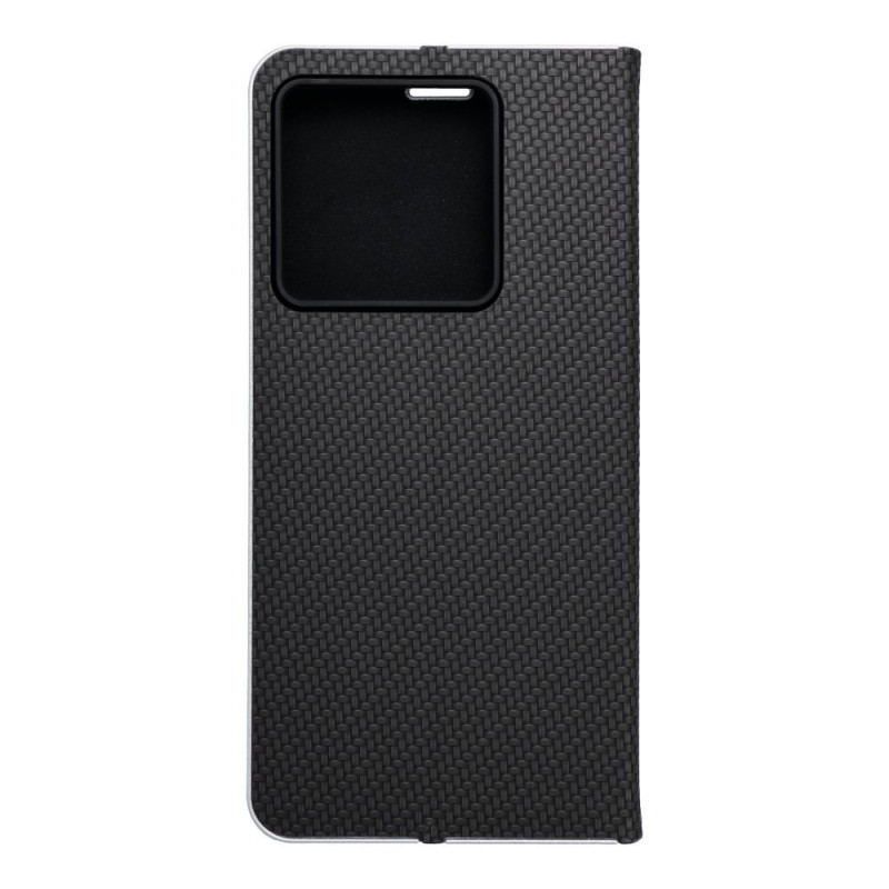 XIAOMI 13T Pro Portefeuilles LUNA Book Carbon Fibre de carbone, Élégant  Noir