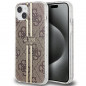Apple iPhone 15 Plus Coque Guess 4G Gold Stripe Élégant  Brun