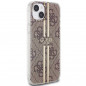 Apple iPhone 15 Plus Coque Guess 4G Gold Stripe Élégant  Brun