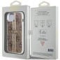 Apple iPhone 15 Plus Coque Guess 4G Gold Stripe Élégant  Brun