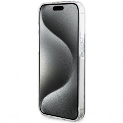 Apple iPhone 15 Pro Coque Guess 4G Gold Stripe Élégant  Noir
