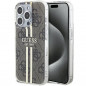 Apple iPhone 15 Pro Coque Guess 4G Gold Stripe Élégant  Brun