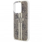 Apple iPhone 15 Pro Max Coque Guess 4G Gold Stripe Élégant  Brun