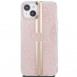 Apple iPhone 15 Plus Coque Guess 4G Gold Stripe Élégant  Rose