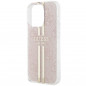 Apple iPhone 15 Pro Coque Guess 4G Gold Stripe Élégant  Rose
