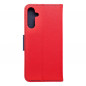 Samsung Galaxy A15 LTE Portefeuilles Fancy Book Rouge / Marine