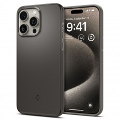 Apple iPhone 15 Pro Max Coque Spigen Thin Fit Gris bleuâtre foncé