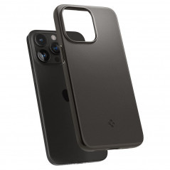 Apple iPhone 15 Pro Max Coque Spigen Thin Fit Gris bleuâtre foncé