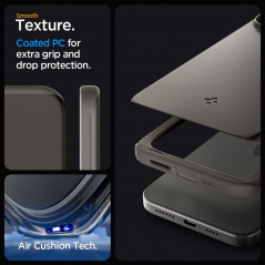 Apple iPhone 15 Pro Max Coque Spigen Thin Fit Gris bleuâtre foncé