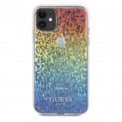Apple iPhone 11 Coque Guess IML Faceted Mirror Élégant  Disco irisé