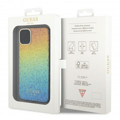 Apple iPhone 11 Coque Guess IML Faceted Mirror Élégant  Disco irisé