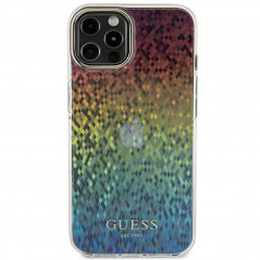 Apple iPhone 12 Coque Guess IML Faceted Mirror Élégant  Disco irisé