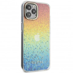 Apple iPhone 12 Coque Guess IML Faceted Mirror Élégant  Disco irisé
