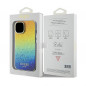 Apple iPhone 14 Coque Guess IML Faceted Mirror Élégant  Disco irisé
