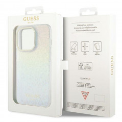 Apple iPhone 14 Pro Max Coque Guess IML Faceted Mirror Élégant  Disco irisé