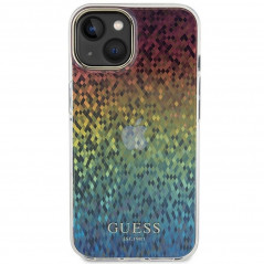 Apple iPhone 15 Coque Guess IML Faceted Mirror Élégant  Disco irisé