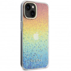 Apple iPhone 15 Coque Guess IML Faceted Mirror Élégant  Disco irisé