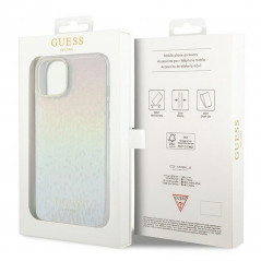 Apple iPhone 15 Coque Guess IML Faceted Mirror Élégant  Disco irisé