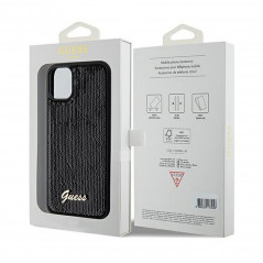Apple iPhone 11 Coque Guess Sequin Script Metal Élégant  Noir