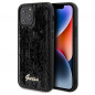 Apple iPhone 12 Coque Guess Sequin Script Metal Élégant  Noir