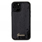 Apple iPhone 12 Coque Guess Sequin Script Metal Élégant  Noir