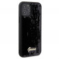 Apple iPhone 12 Coque Guess Sequin Script Metal Élégant  Noir