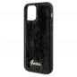 Apple iPhone 12 Coque Guess Sequin Script Metal Élégant  Noir