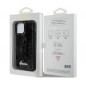 Apple iPhone 12 Coque Guess Sequin Script Metal Élégant  Noir