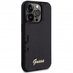 Apple iPhone 13 Pro Coque Guess Sequin Script Metal Élégant  Noir
