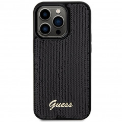 Apple iPhone 13 Pro Max Coque Guess Sequin Script Metal Élégant  Noir