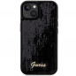 Apple iPhone 14 Coque Guess Sequin Script Metal Élégant  Noir