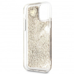 Apple iPhone 11 Coque Guess Liquide Glitter Charms Élégant  Or