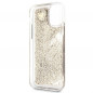Apple iPhone 11 Coque Guess Liquide Glitter Charms Élégant  Or