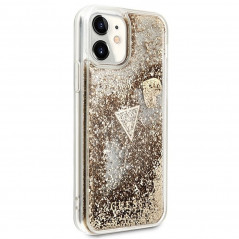 Apple iPhone 11 Coque Guess Liquide Glitter Charms Élégant  Or