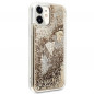 Apple iPhone 11 Coque Guess Liquide Glitter Charms Élégant  Or
