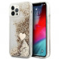 Apple iPhone 12 Coque Guess Liquide Glitter Charms Élégant  Or