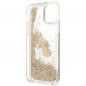 Apple iPhone 12 Coque Guess Liquide Glitter Charms Élégant  Or