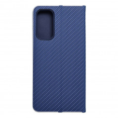 Samsung Galaxy A15 LTE Portefeuilles LUNA Book Carbon Fibre de carbone, Élégant  Bleu