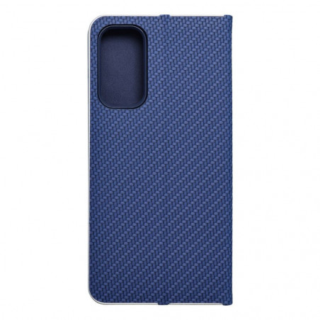 Samsung Galaxy A15 LTE Portefeuilles LUNA Book Carbon Fibre de carbone, Élégant  Bleu