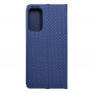 Samsung Galaxy A15 LTE Portefeuilles LUNA Book Carbon Fibre de carbone, Élégant  Bleu