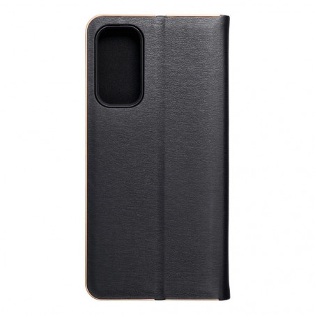 Samsung Galaxy A15 LTE Portefeuilles LUNA Book Gold Élégant  Noir