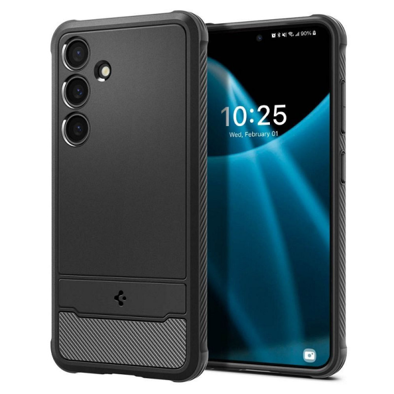 Samsung Galaxy S24 Coque Spigen Armor Fibre de carbone, Élégant  Noir