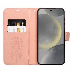 Samsung Galaxy A55 Portefeuilles MEZZO Book Capteurs de rêve  Pêche clair