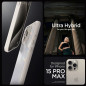 Apple iPhone 15 Pro Coque Spigen Ultra Hybrid Clair comme du cristal  Titane naturel