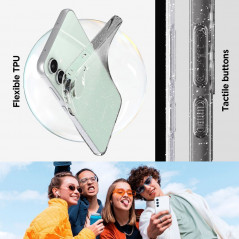 Samsung Galaxy S23 FE Coque Spigen Liquid Crystal Clair comme du cristal  Cristal scintillant